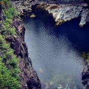 A pond in the shape of a heart