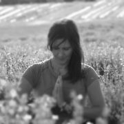 Melissa Meditating in a field of lavender
