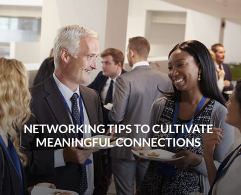 Networking event with people connecting